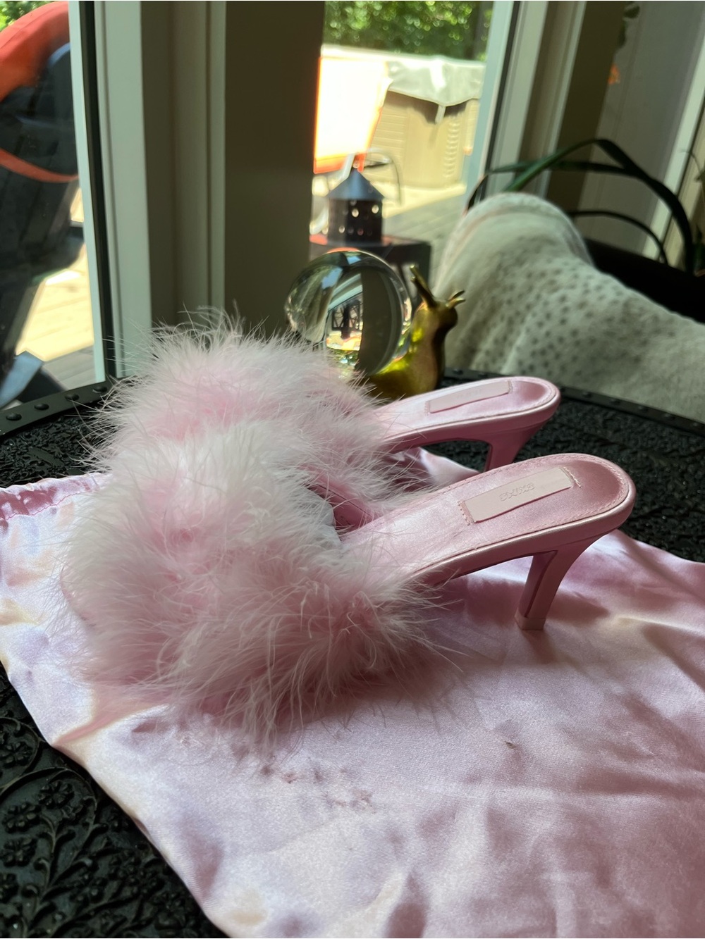 SKIMS FEATHER KITTEN HEELS CHERRY BLOSSOM 38 7.5 - Picture 8 of 16